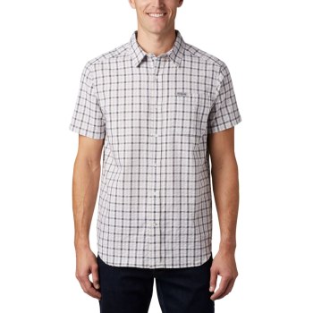 Columbia Overhemd Heren, Brentyn Trail Short Sleeve Seersucker Tall Grijs, 79XVMCZPJ